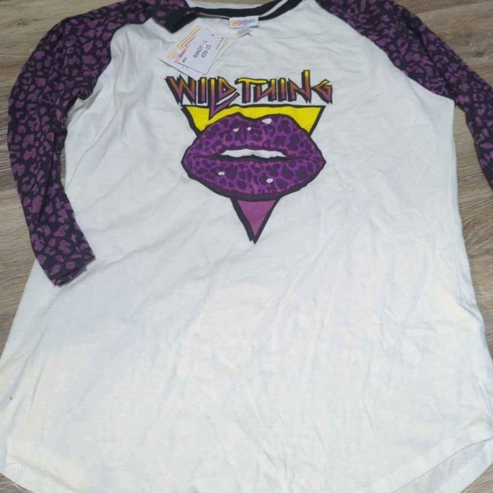 LuLaRoe Randy Rock Collection large Purple Leopard‎ Cheetah Kiss Wild Thing new